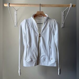 Lily Pulitzer White Luxletic Full Zip Jacket